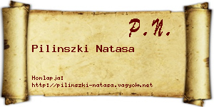 Pilinszki Natasa névjegykártya